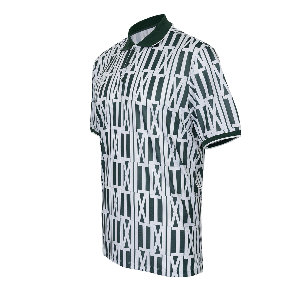 Pique printed tennis- en padelpolo heren in groen – foto 4