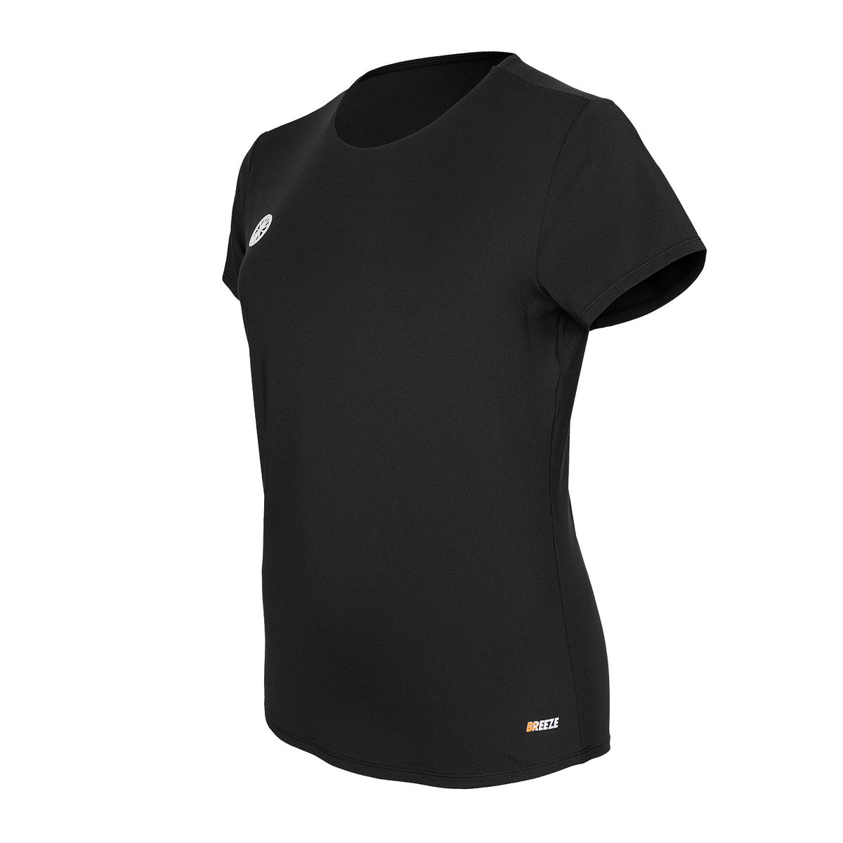 Women breeze round neck tee in zwart (Black) – foto 4