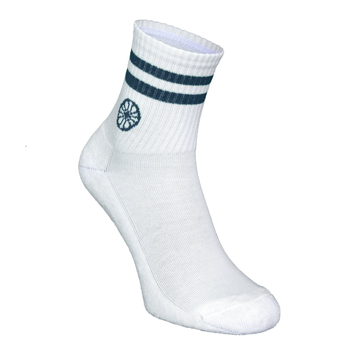 Striped short sock in blauw (Ocean) – foto 3