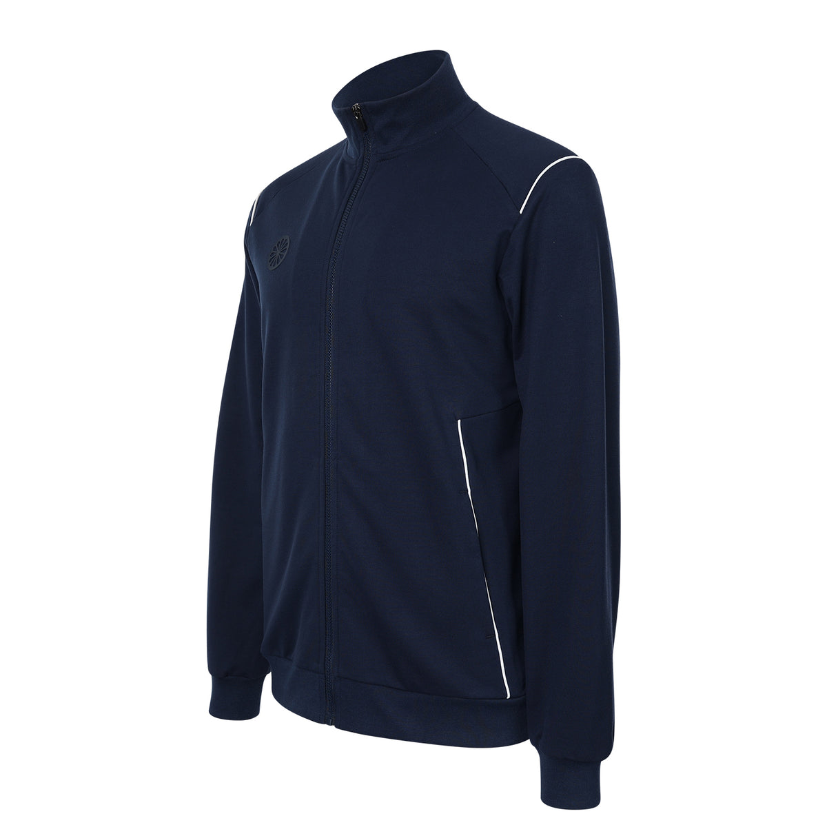 Men cotton track jacket in blauw (Night Blue) – foto 3