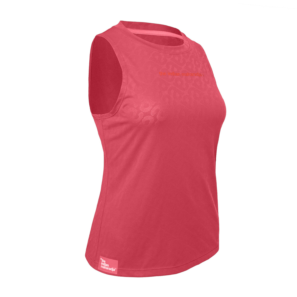 Women sleeveless jacquard top in roze (Berry Rose) – foto 2