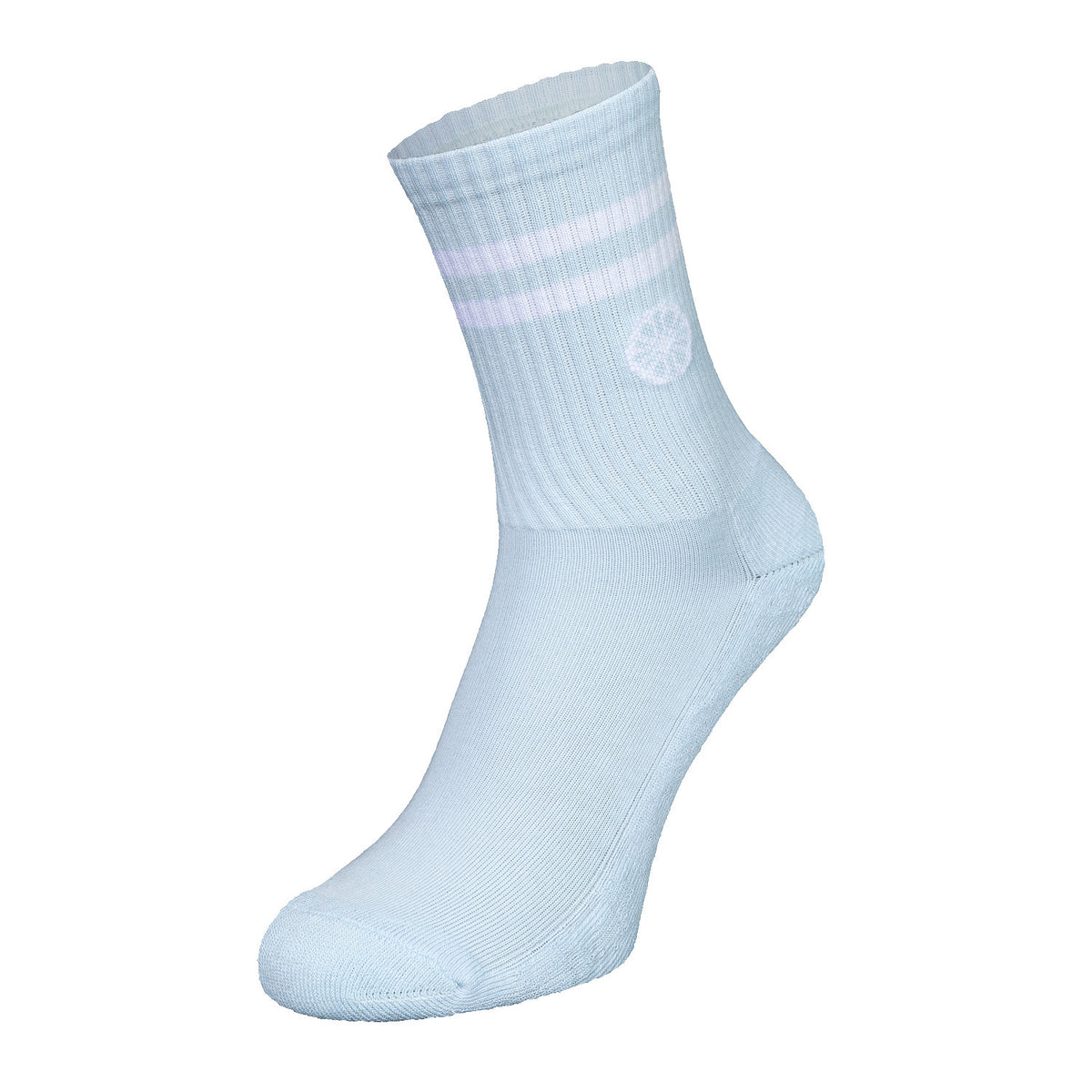 Striped crew sock in blauw (Sky Blue) – foto 2