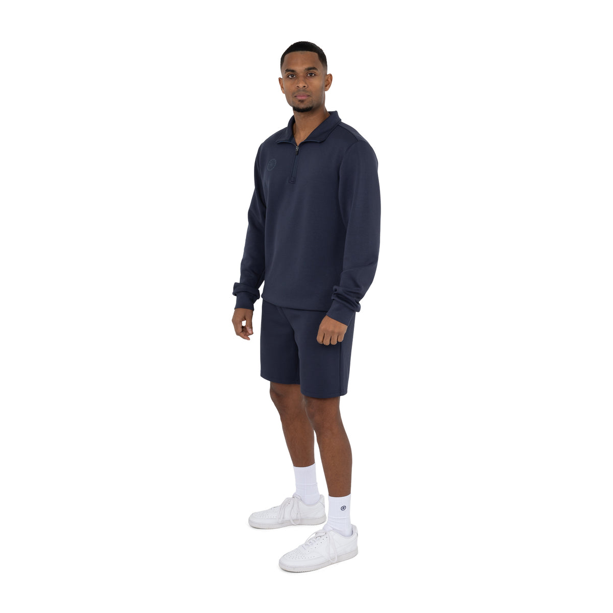 Men soft supreme half zip sweater in blauw (Night Blue) – foto 6
