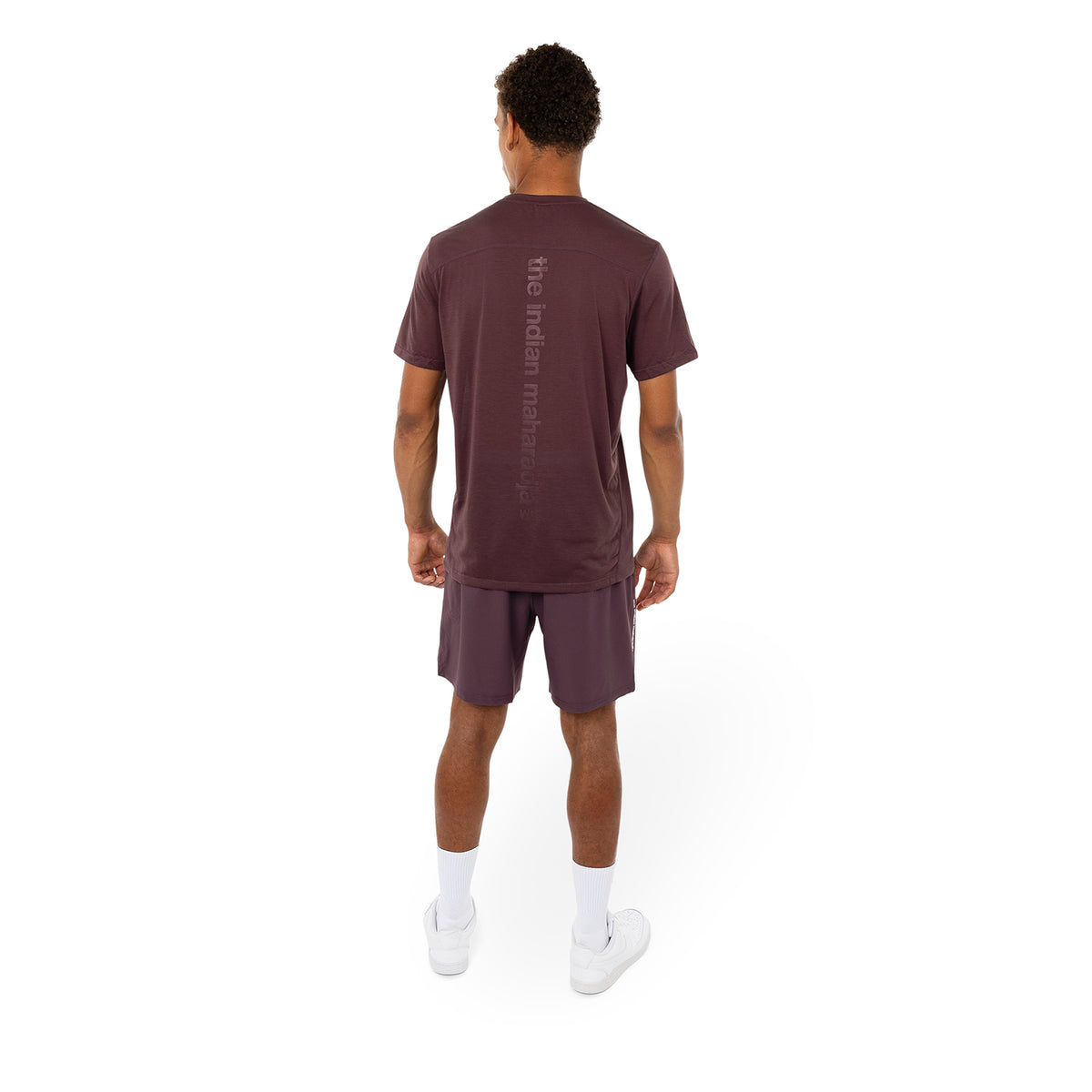 Men dry touch tee in rood (Dark Berry) – foto 7