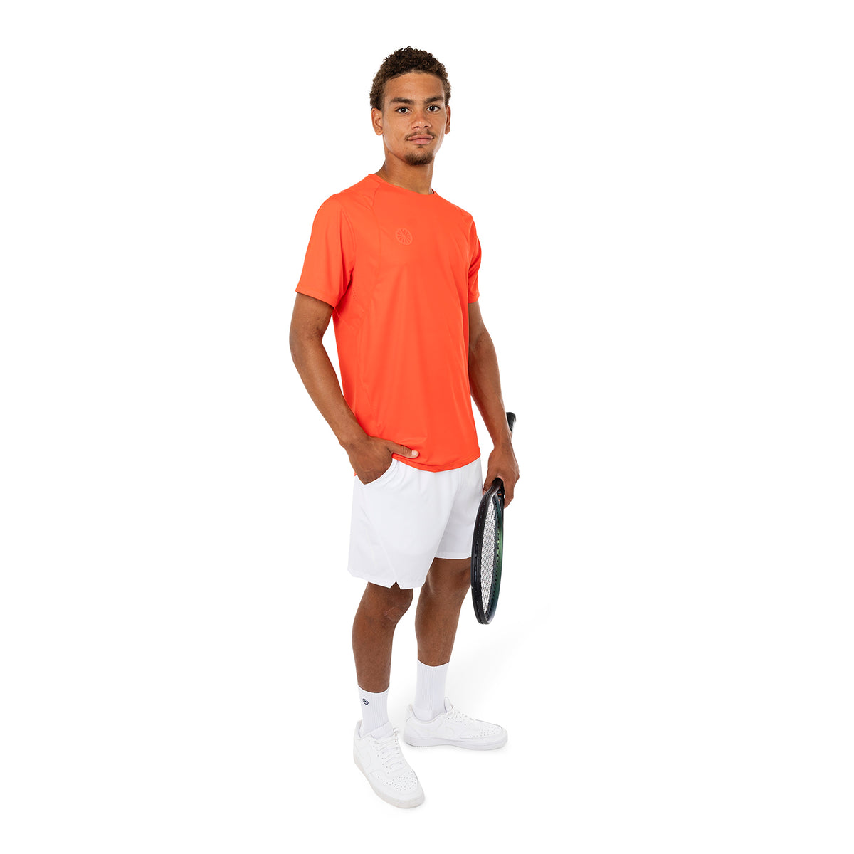 Men agility tee in oranje (Orange Syrup) – foto 6