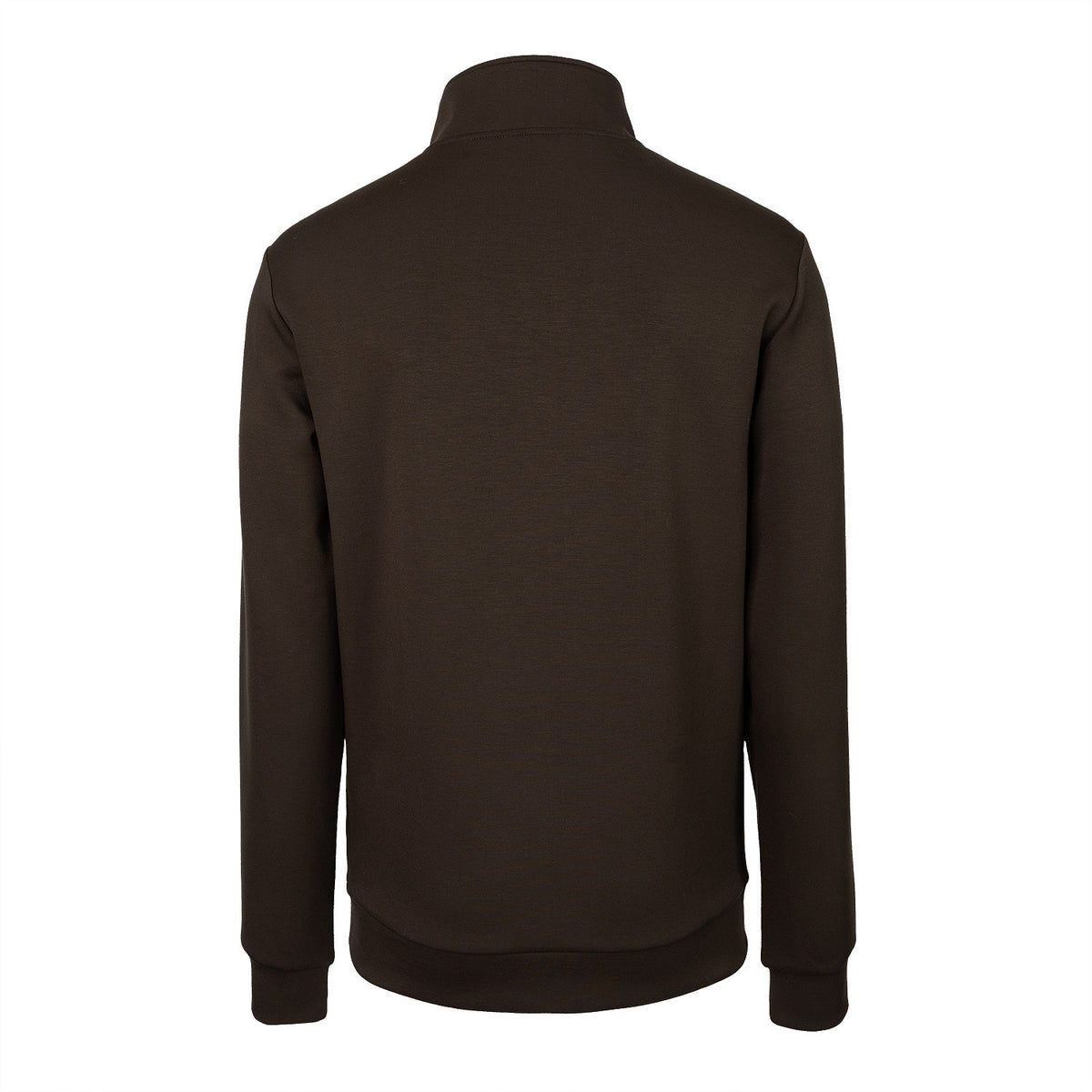 Men soft supreme half zip sweater in bruin (Black Olive) – foto 3