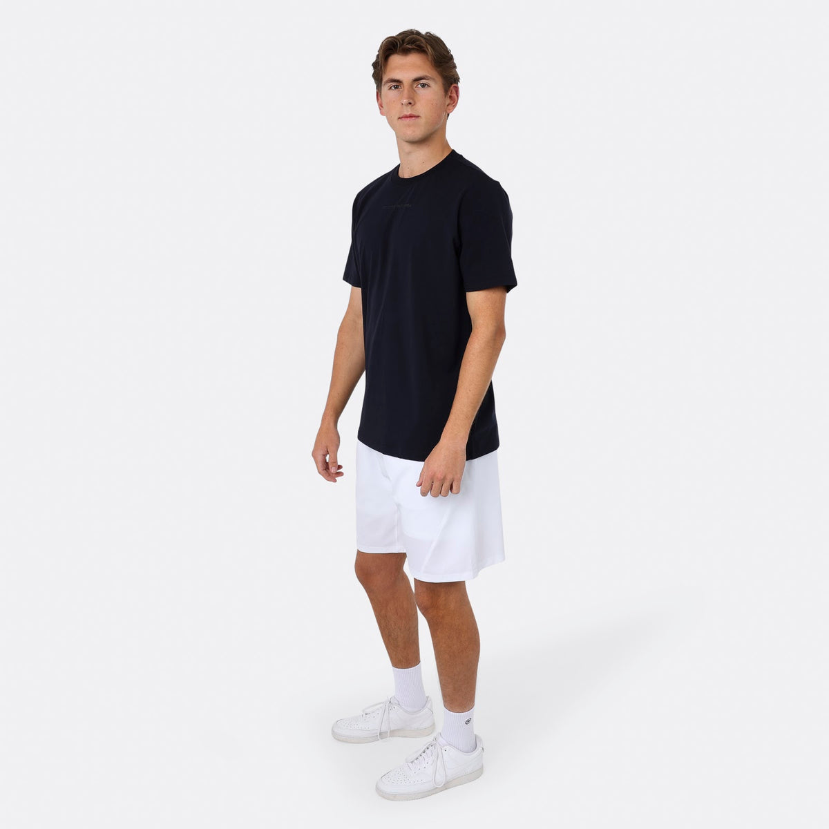 Men classic cotton tee in blauw (Navy) – foto 6