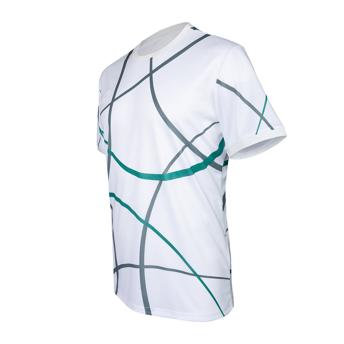 Men pique smash tee in groen (Lush Green - Print) – foto 4