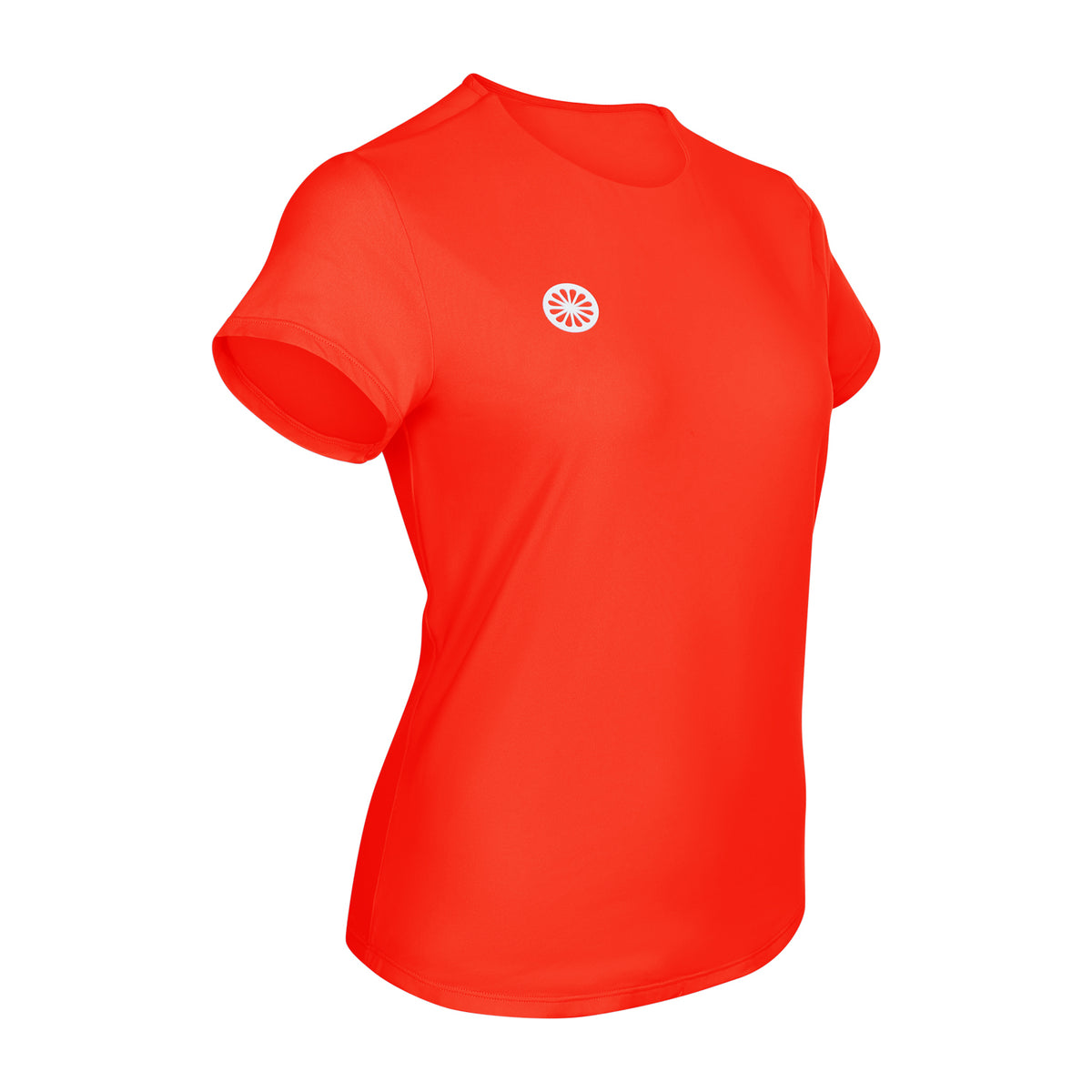 Women breeze round neck tee in oranje (Orange Syrup) – foto 2