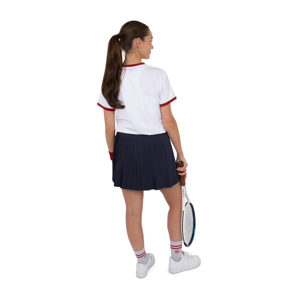 Women racket tee in rood (Volcano Red) – foto 6