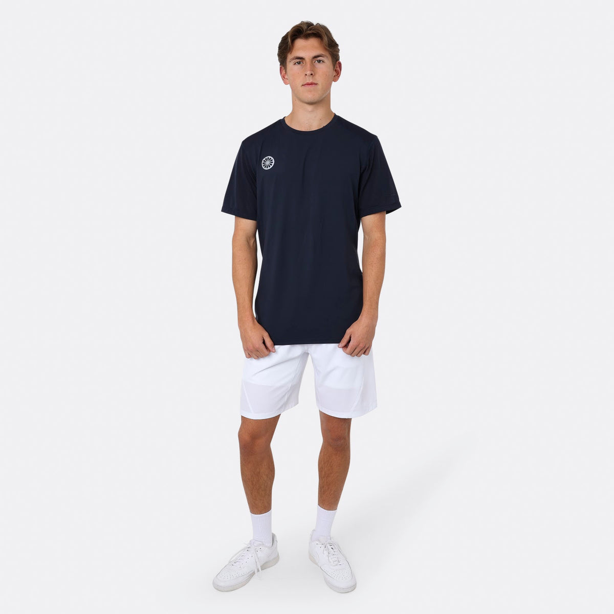 Men dry touch tee in blauw (Navy) – foto 5