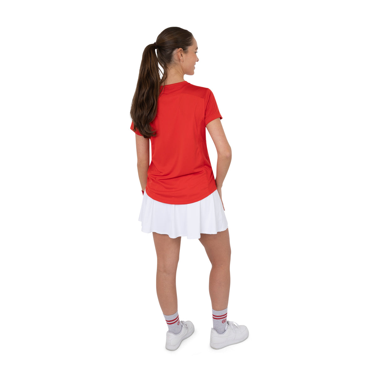 Women agility round neck tee in rood (Ruby Red) – foto 7