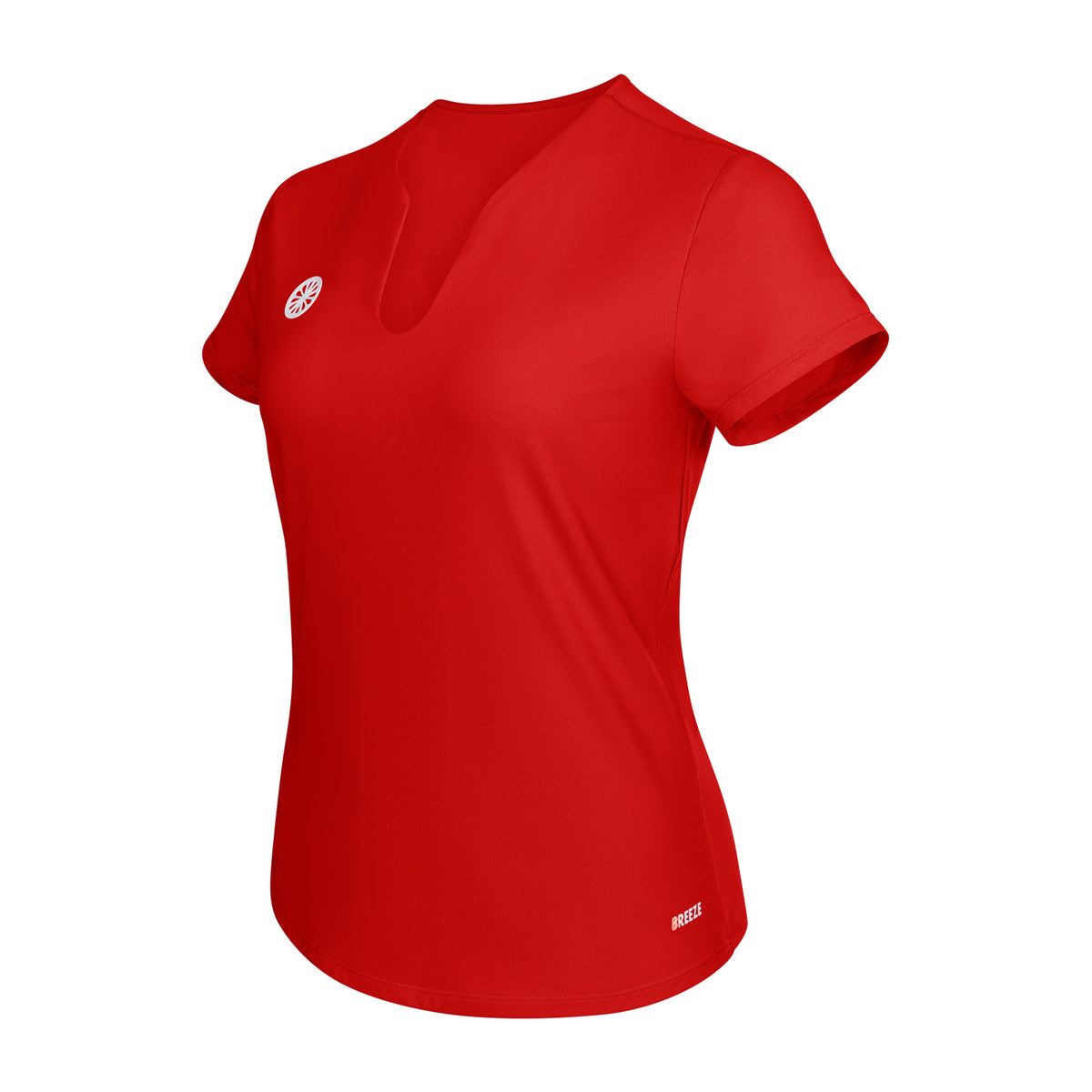 Women breeze tee in rood (Salsa Red) – foto 4