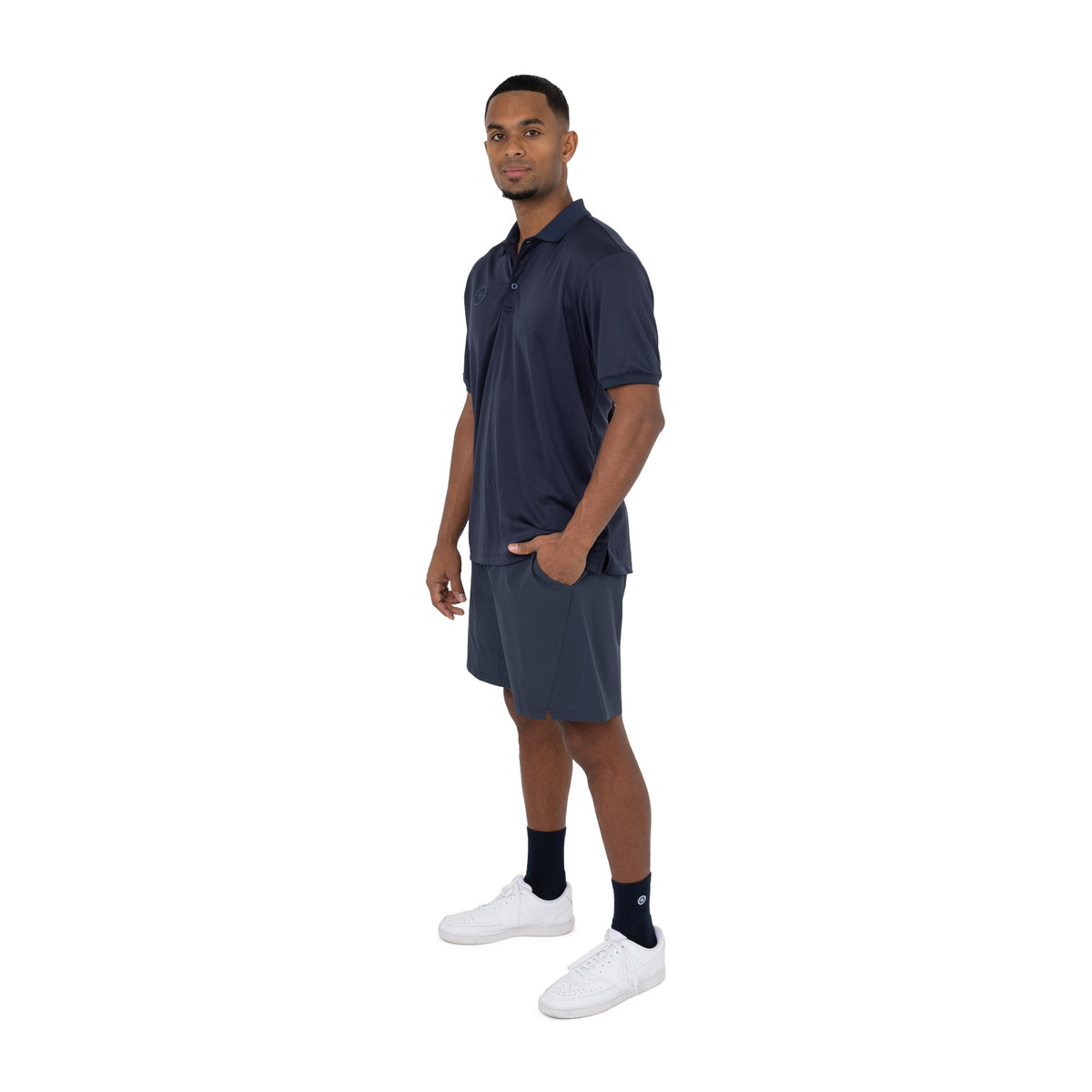 Men pique polo in blauw (Navy) – foto 6