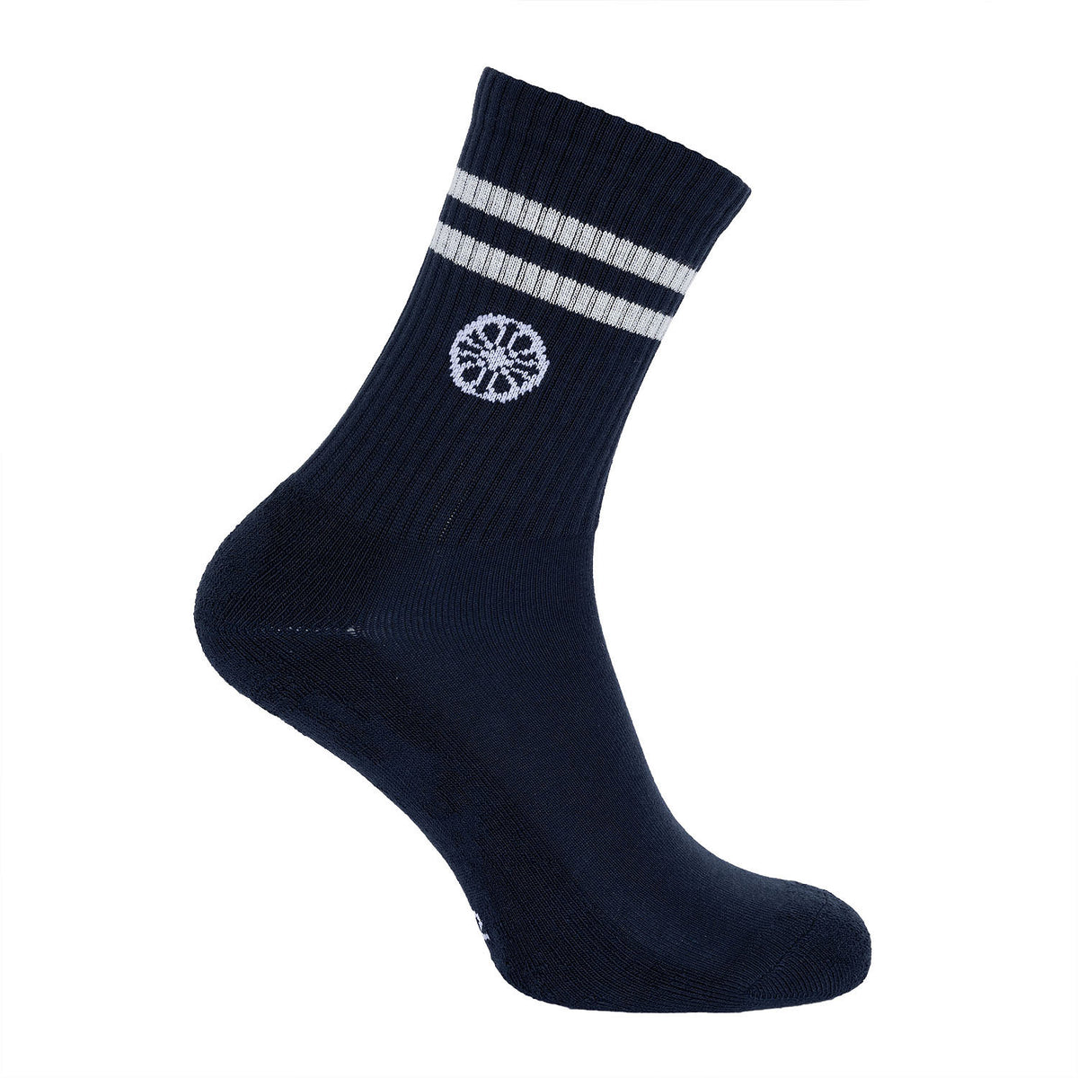 Striped crew sock in blauw (Night Blue) – foto 4