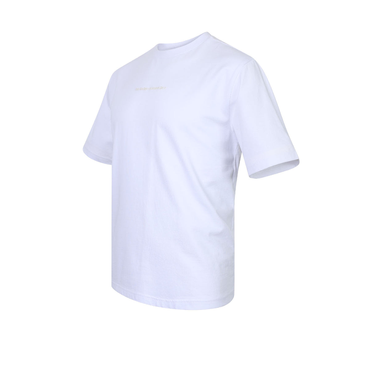 Men oversized cotton tee in wit (Bright White) – foto 4