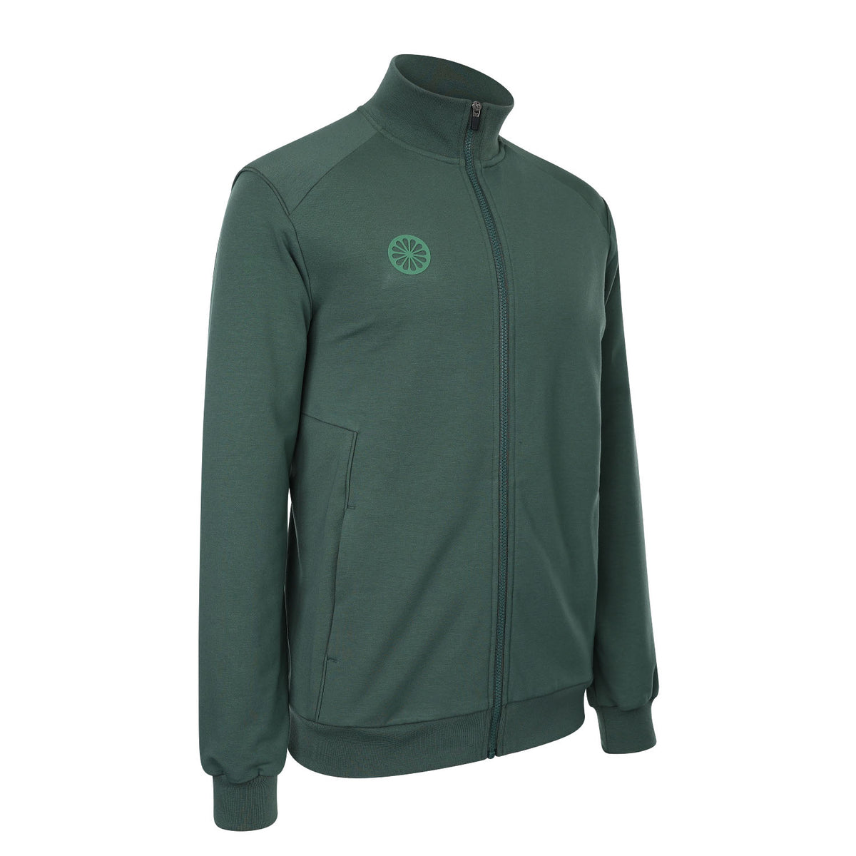 Men cotton track jacket in groen (Hunter Green) – foto 2