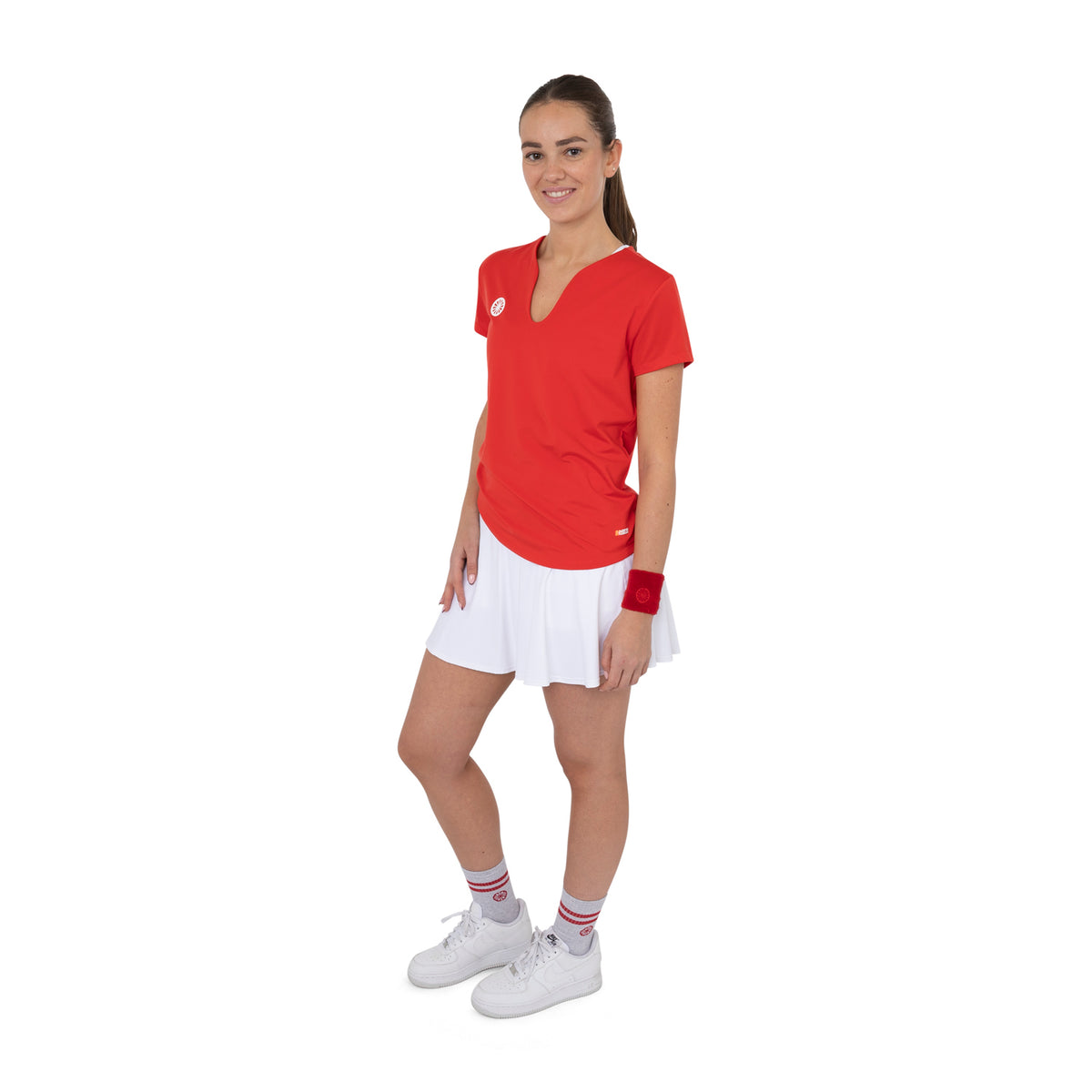 Women breeze tee in rood (Salsa Red) – foto 6
