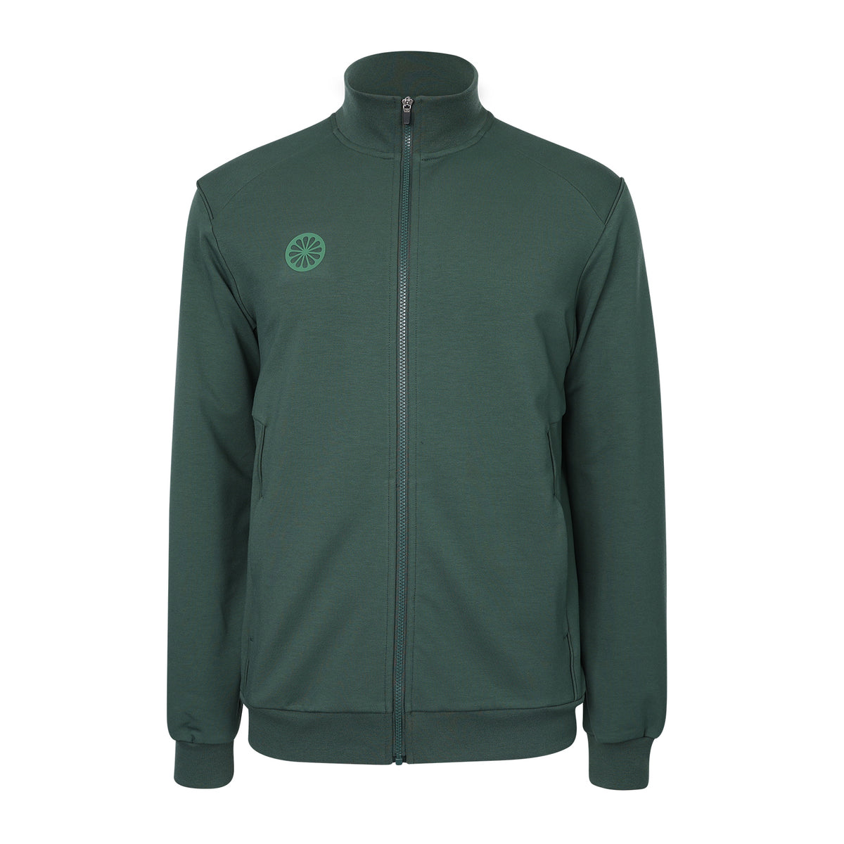 Men cotton track jacket in groen (Hunter Green) – foto 1