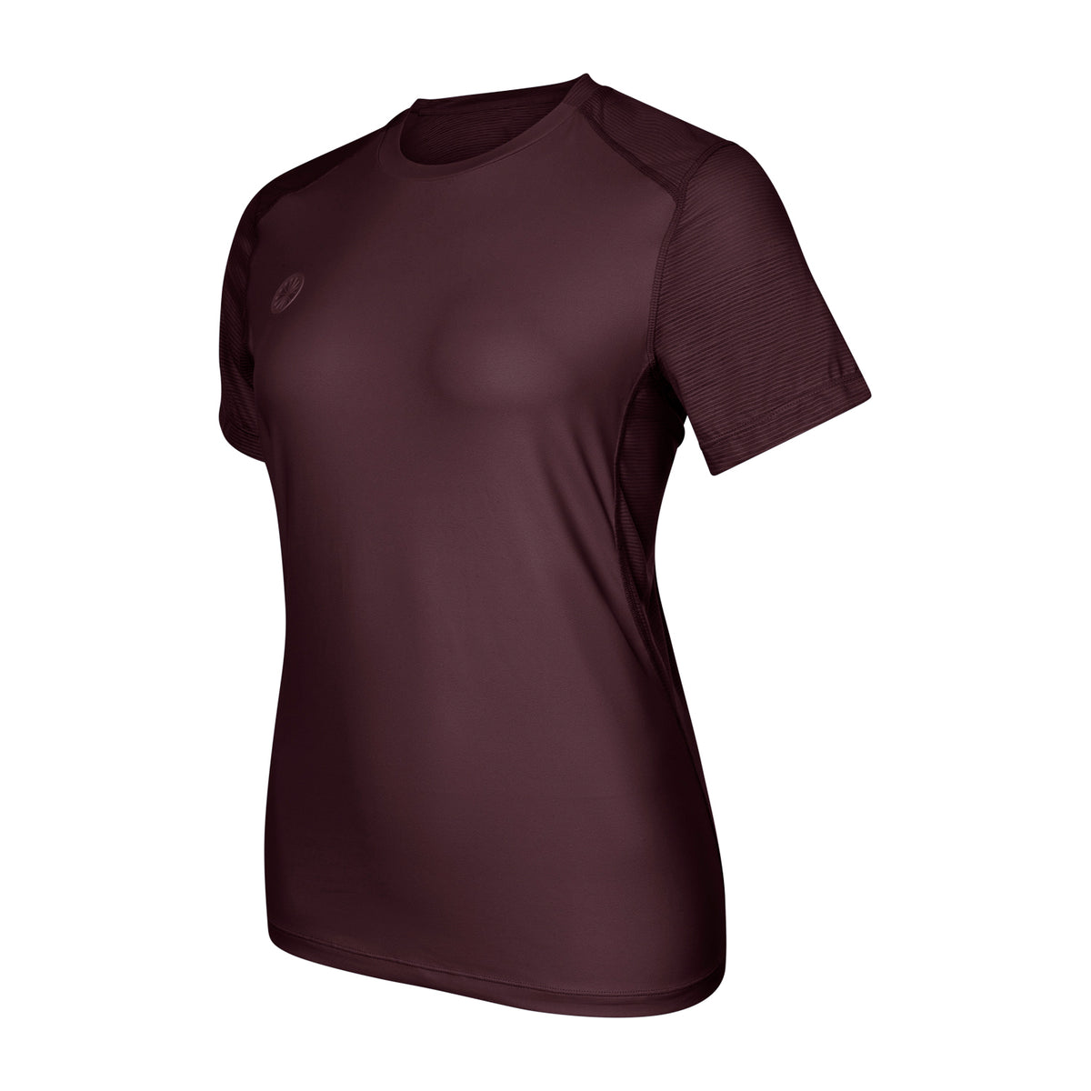 Women dry touch round neck tee in rood (Dark Berry) – foto 4