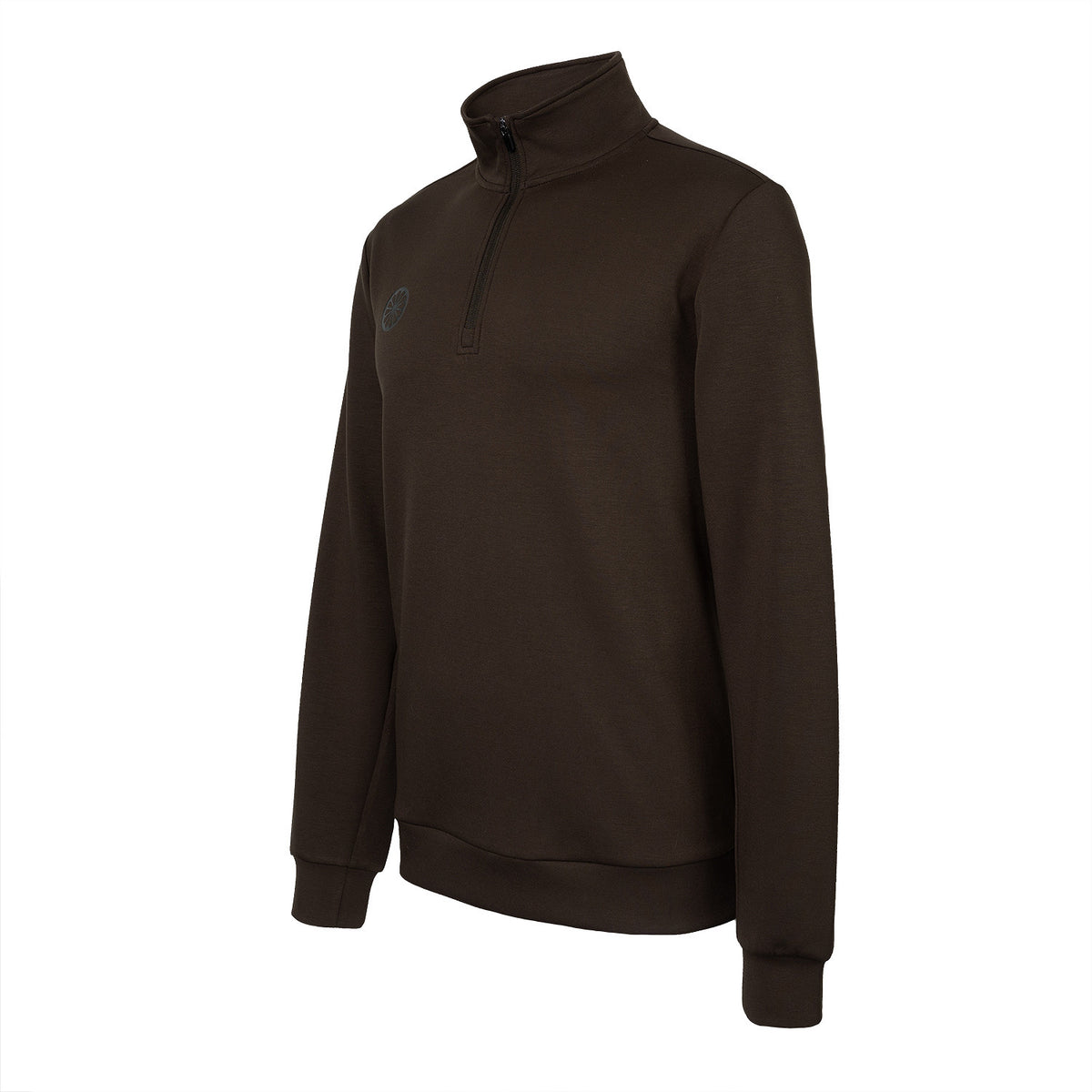 Men soft supreme half zip sweater in bruin (Black Olive) – foto 4