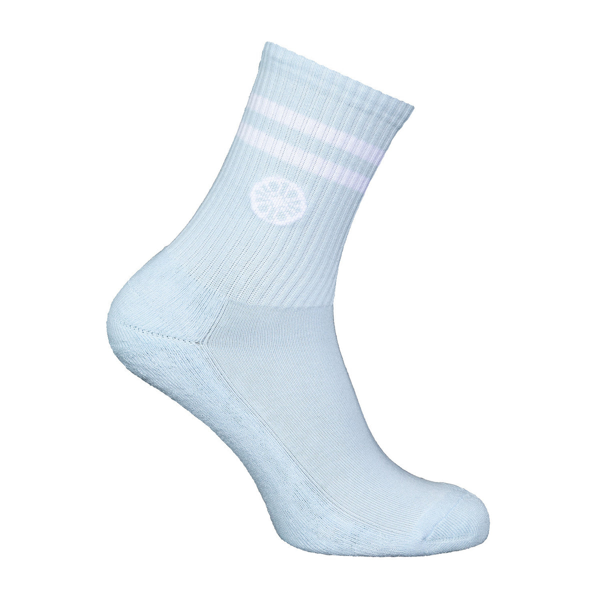 Striped crew sock in blauw (Sky Blue) – foto 4