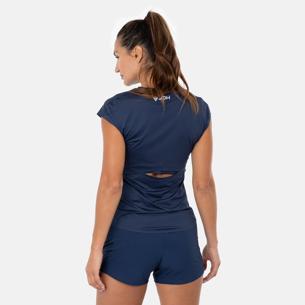 Women performance tee in blauw (Navy) – foto 7