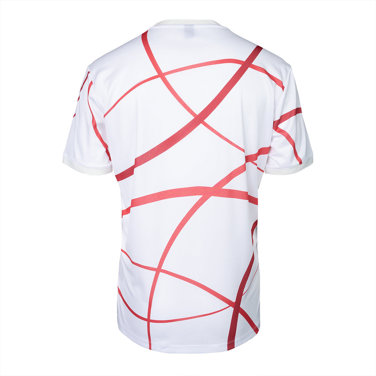 Men pique smash tee in rood (Ruby Red) – foto 3