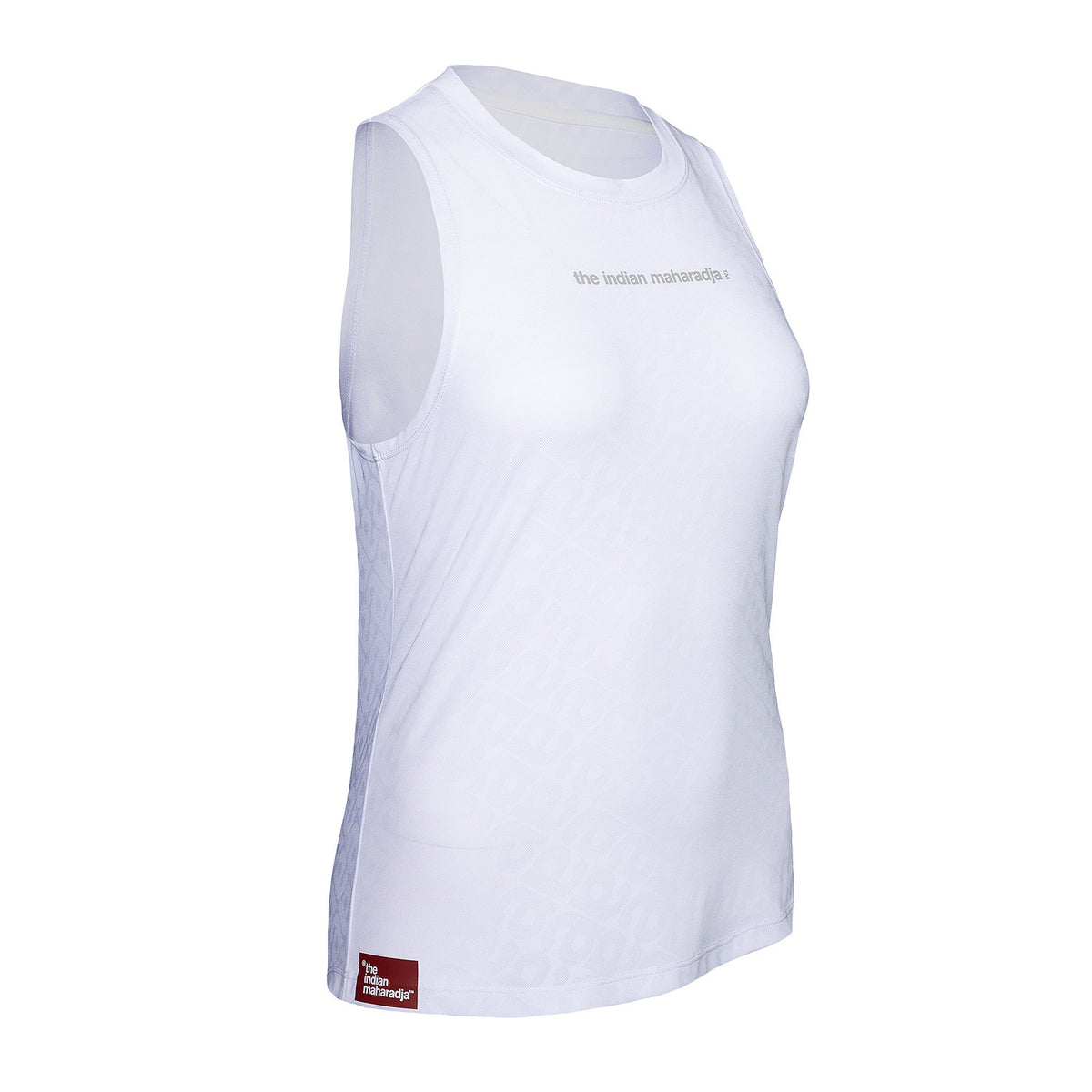 Women sleeveless jacquard top in wit (Bright White) – foto 2