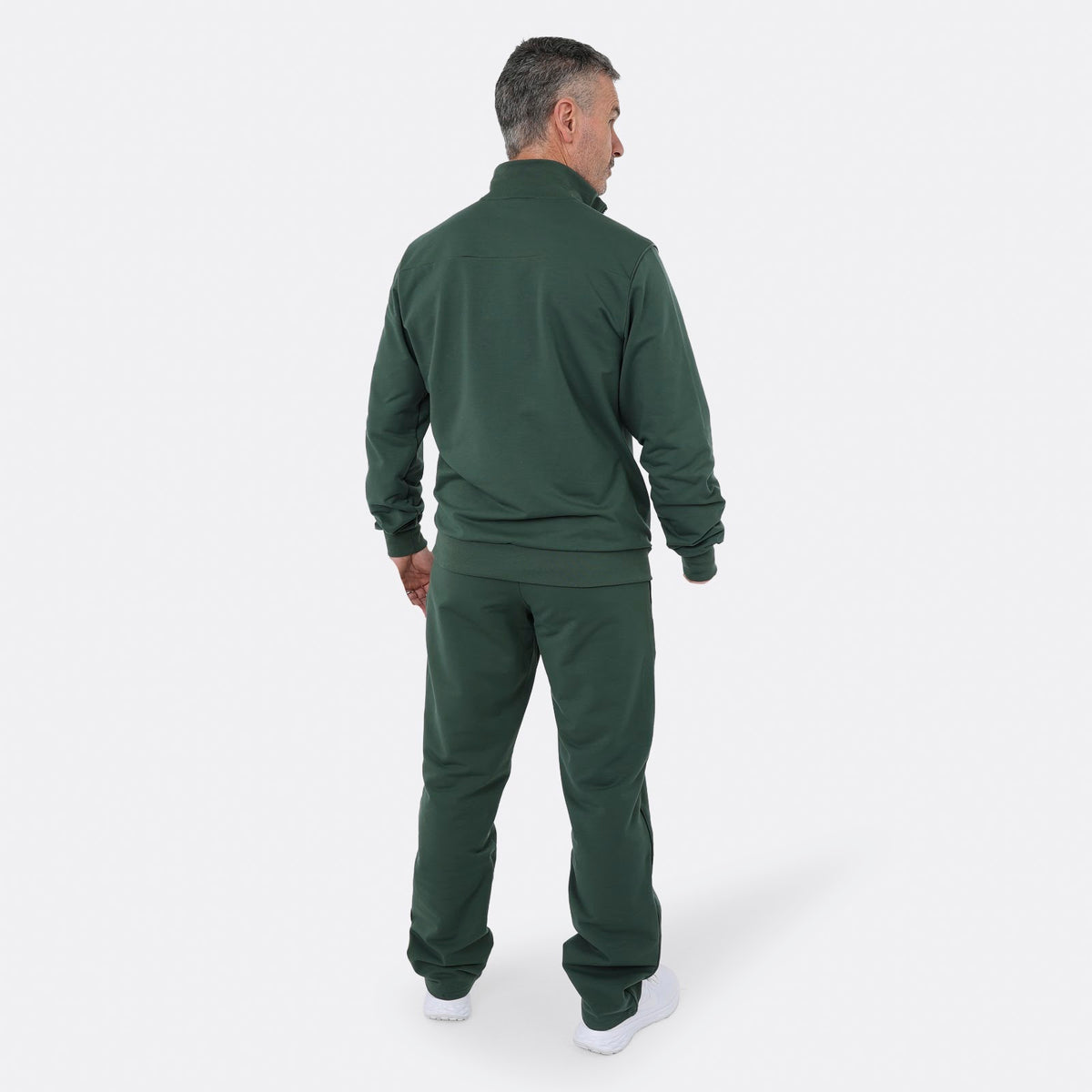 Men cotton track jacket in groen (Hunter Green) – foto 7