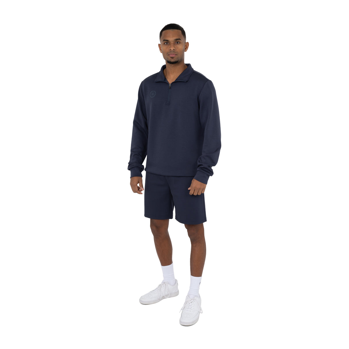 Men soft supreme half zip sweater in blauw (Night Blue) – foto 5