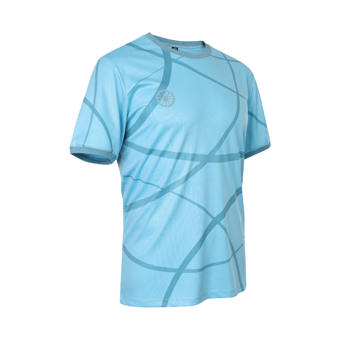 Men pique smash tee in blauw (Serene Blue) – foto 2