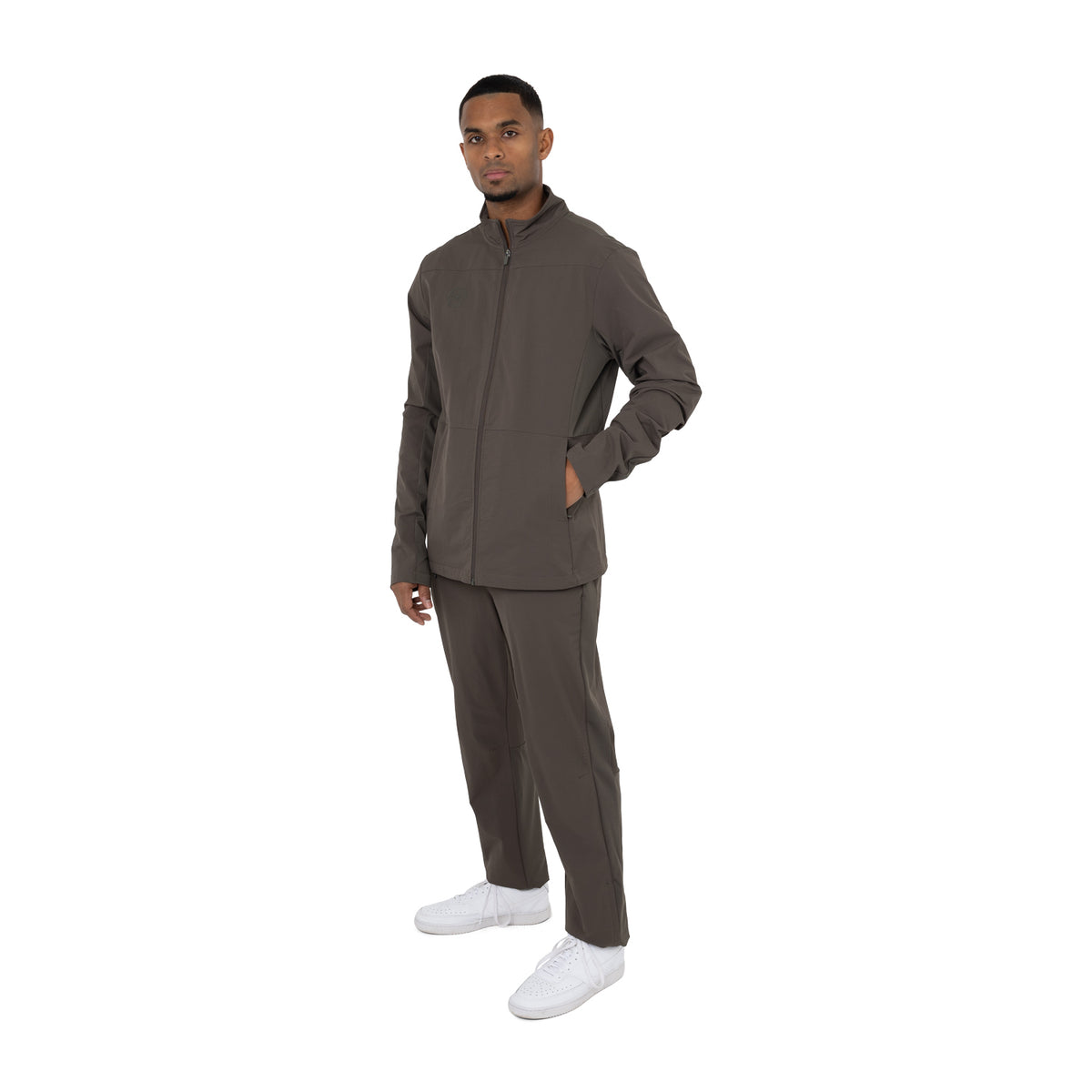 Men plyo flex jacket in bruin (Black Olive) – foto 5