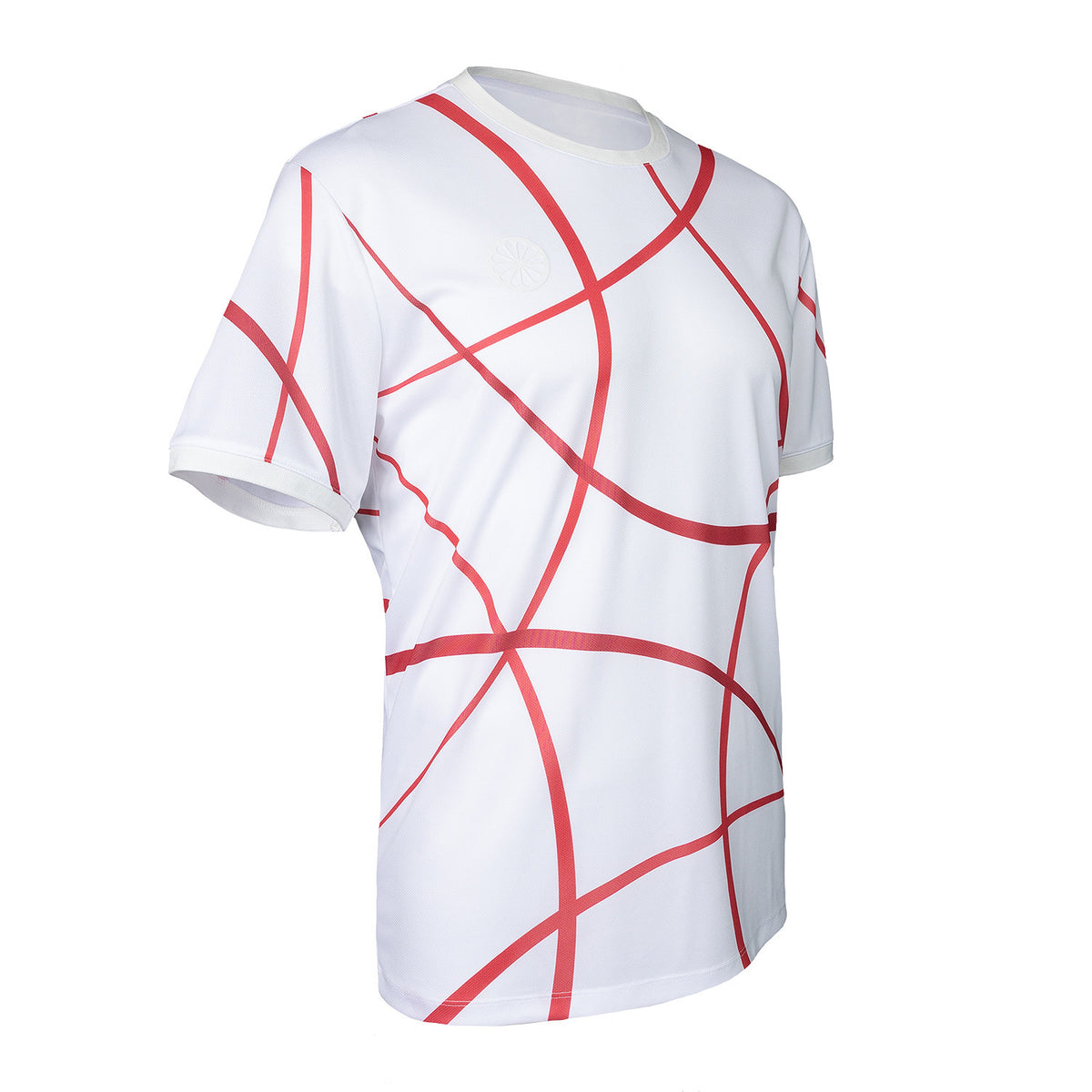 Men pique smash tee in rood (Ruby Red) – foto 2