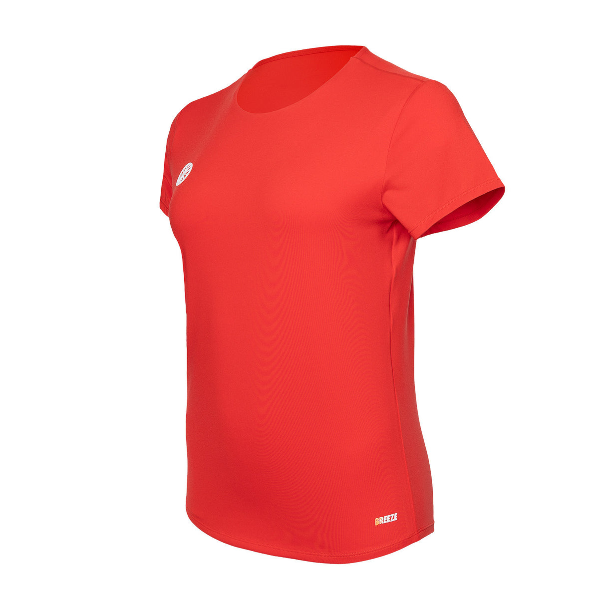 Women breeze round neck tee in rood (Ruby Red) – foto 4