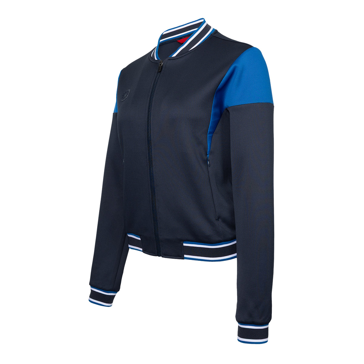 Pique bomberjack dames in blauw – foto 4
