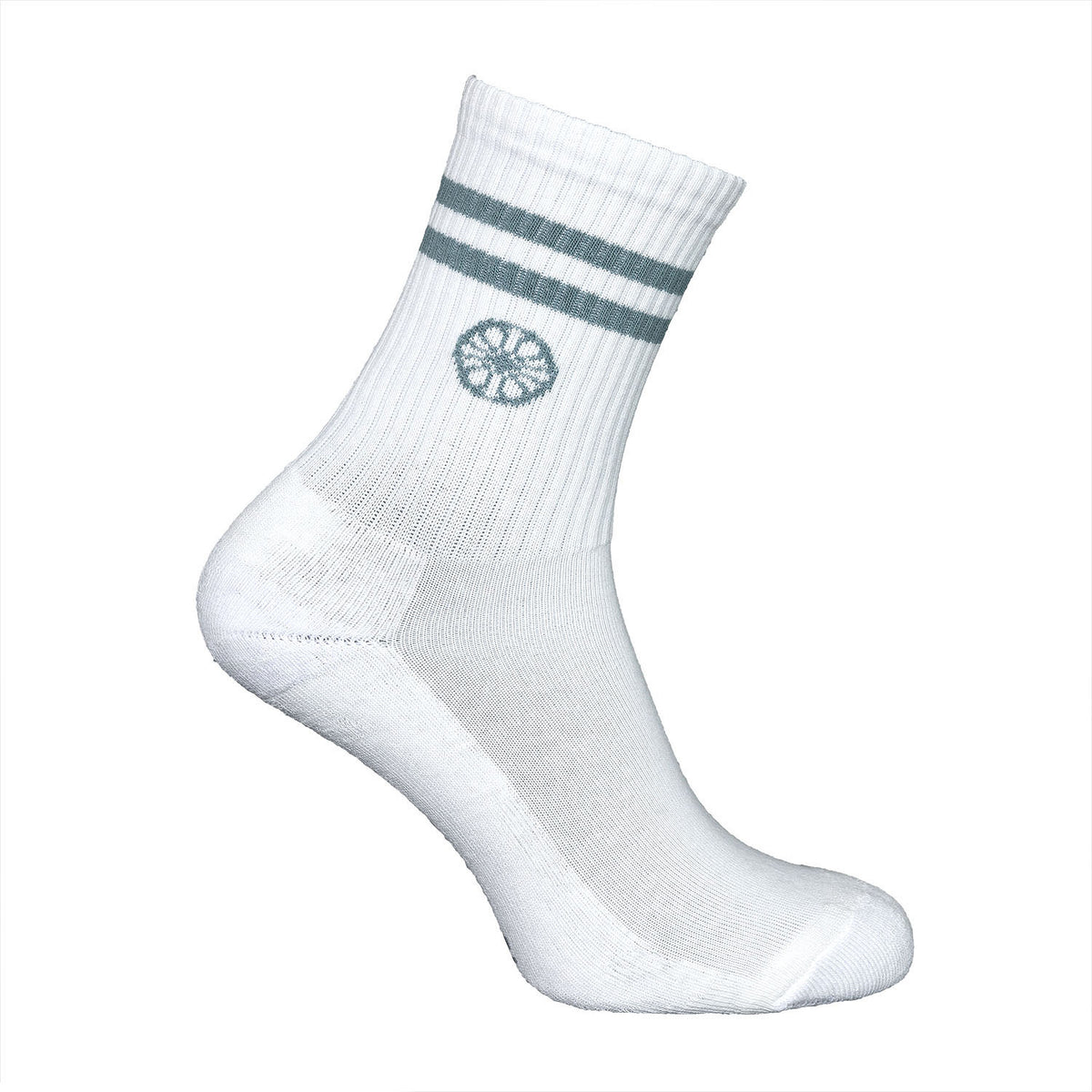 Striped crew sock in grijs (Misty Grey) – foto 4