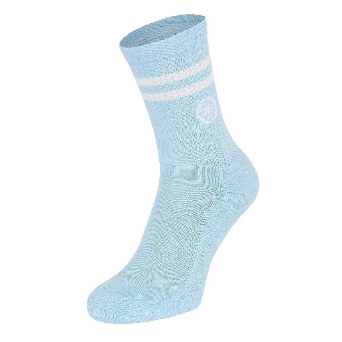 Striped crew sock in blauw (Serene Blue) – foto 2