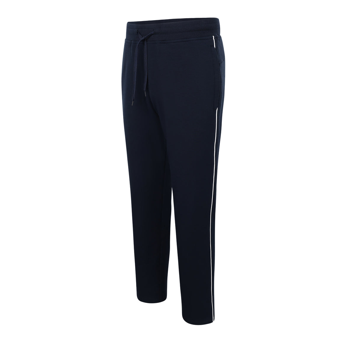 Men cotton track pant in blauw (Night Blue) – foto 4