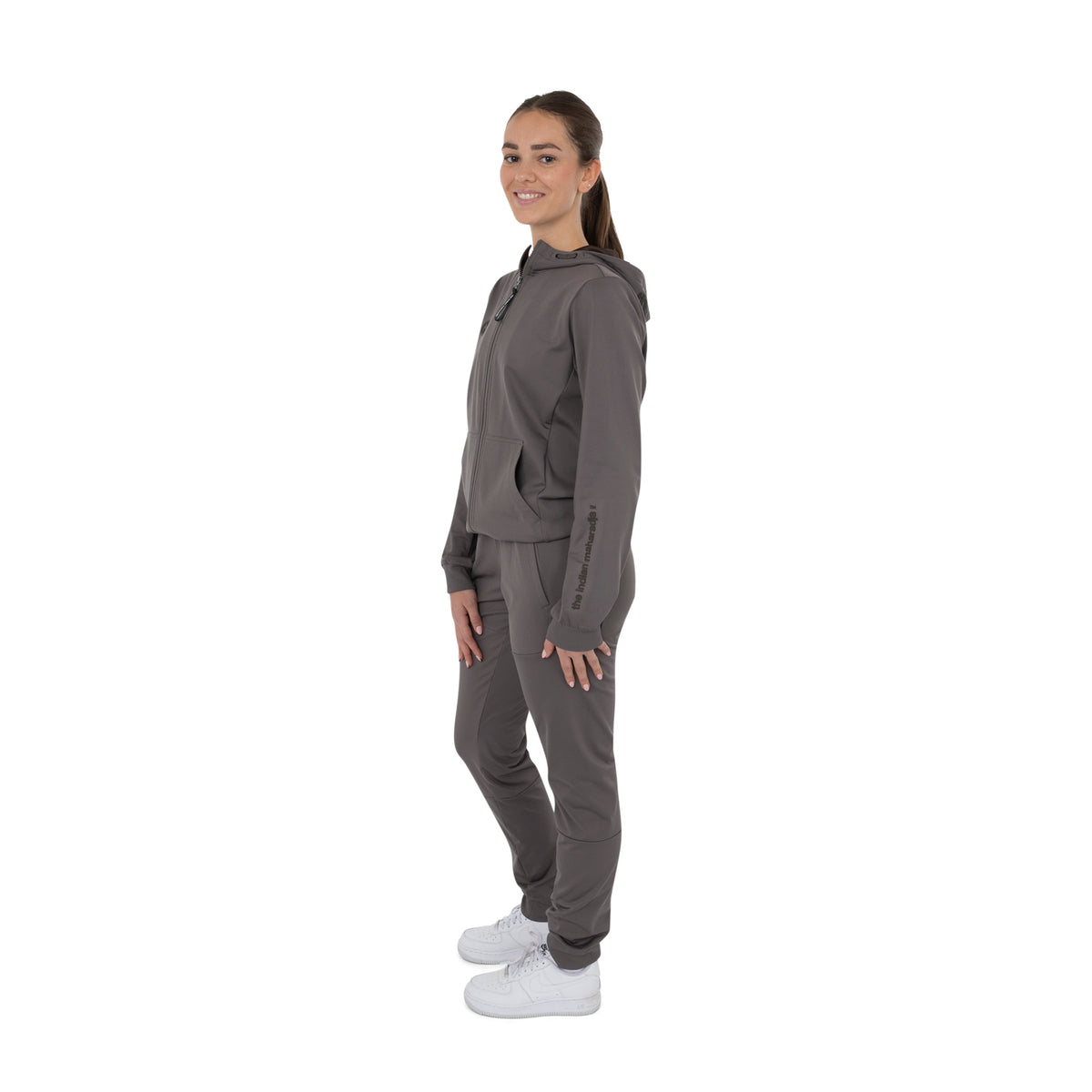 Women hooded jacket in bruin (Walnut) – foto 6
