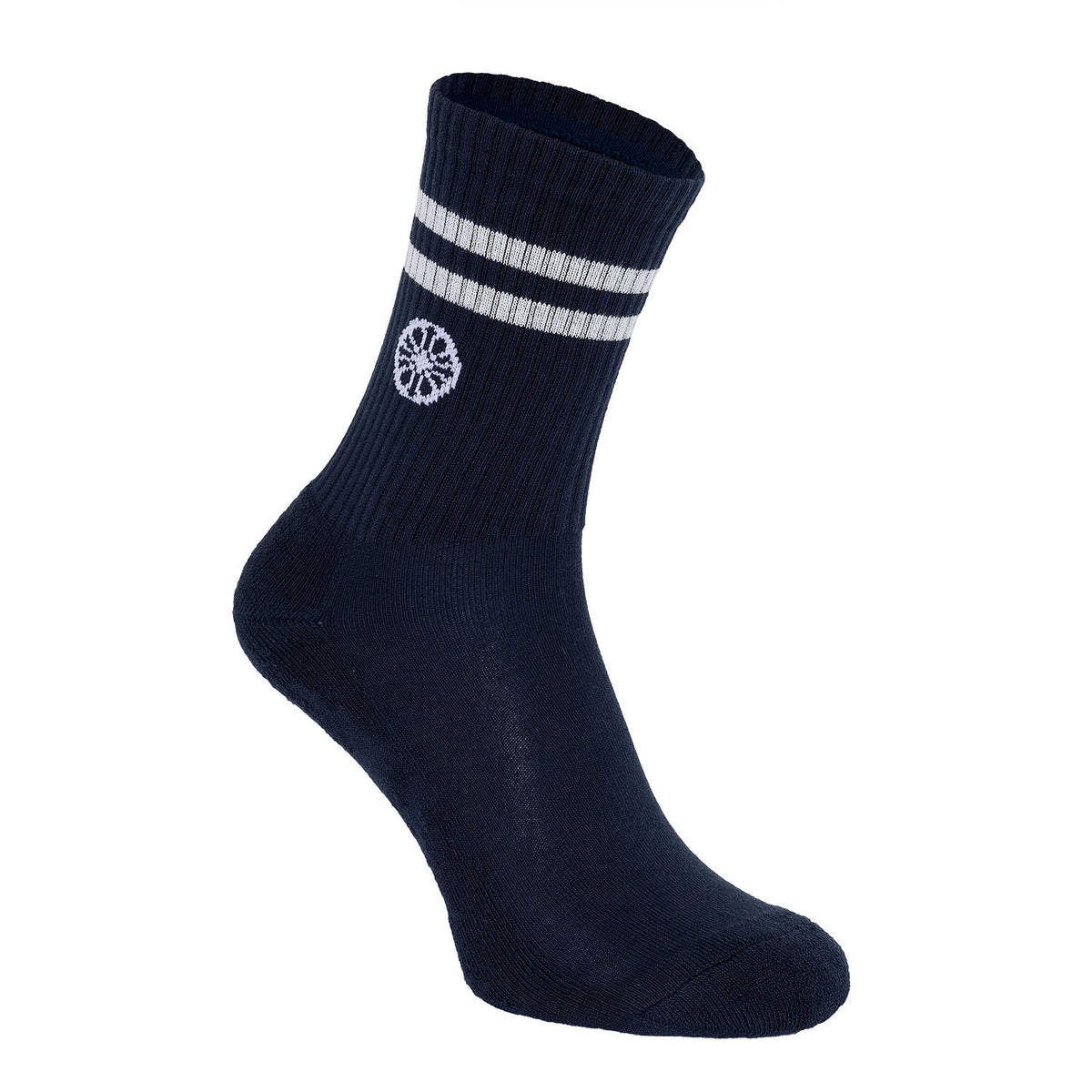 Striped crew sock in blauw (Night Blue) – foto 3