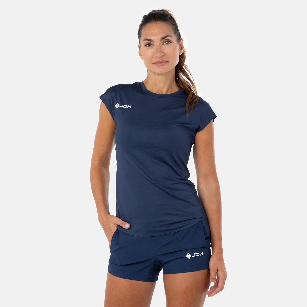Women performance tee in blauw (Navy) – foto 6