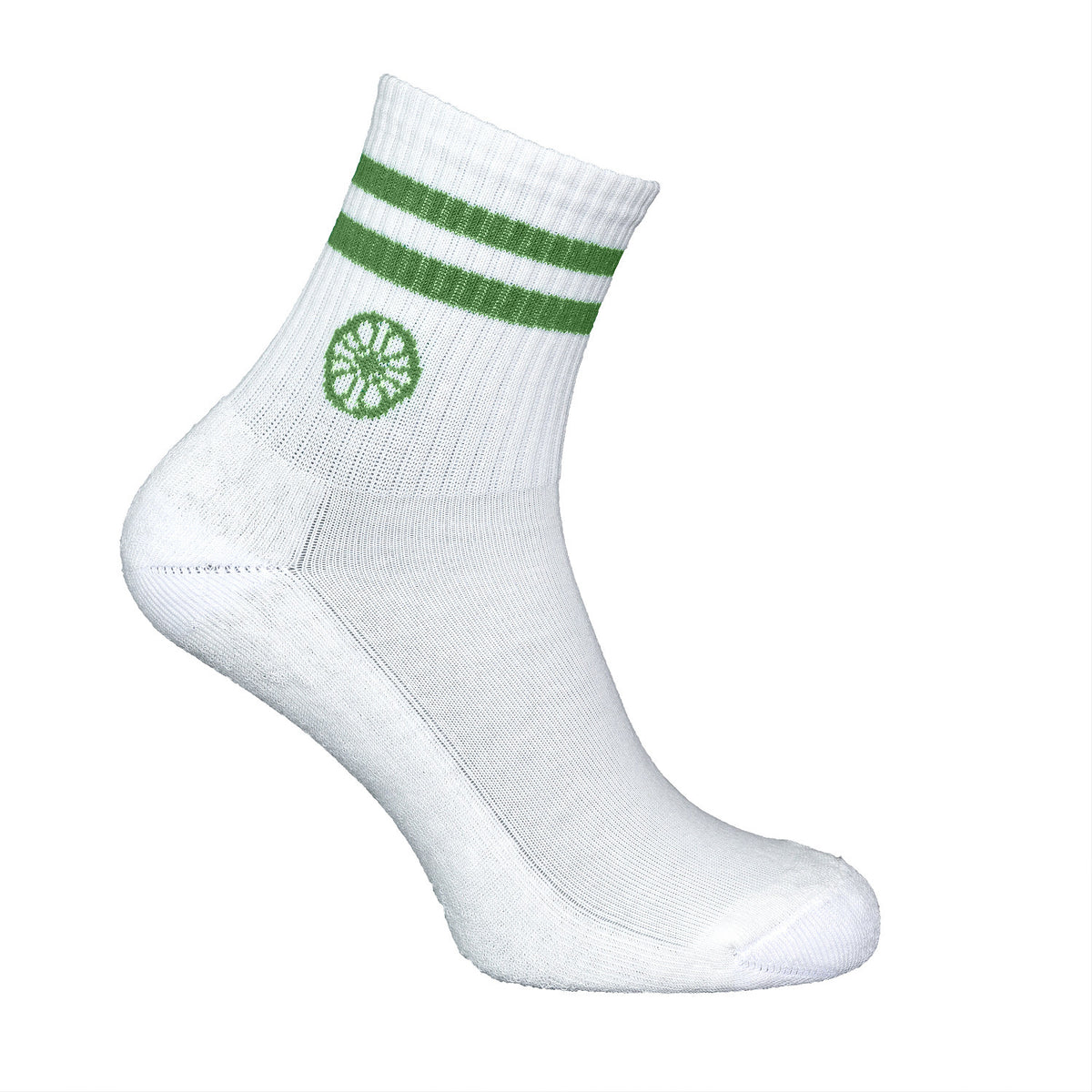 Striped short sock in groen (Green) – foto 4