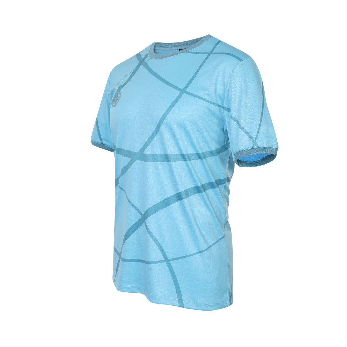 Men pique smash tee in blauw (Serene Blue) – foto 3