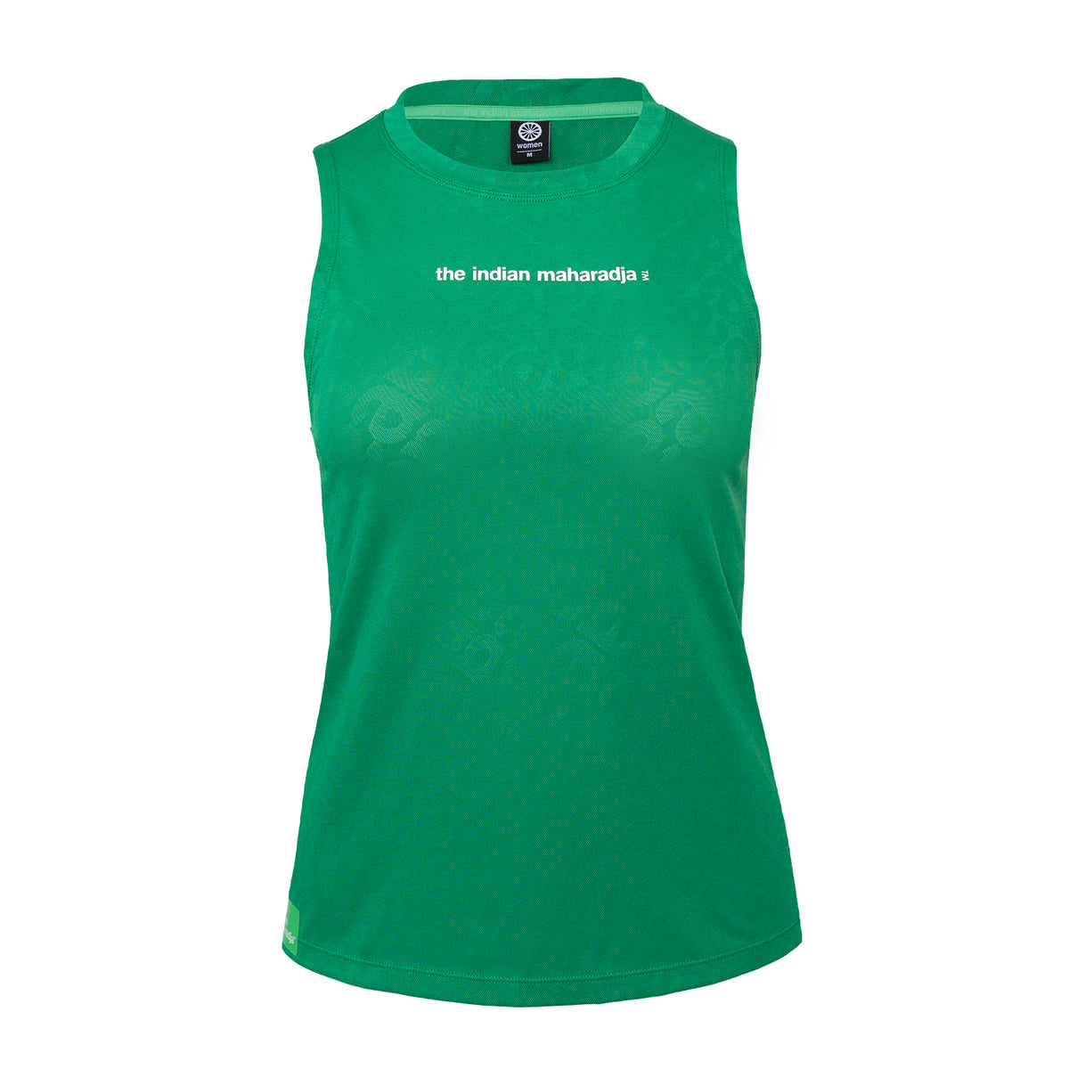 Jacquard mouwloze top dames in groen – foto 1