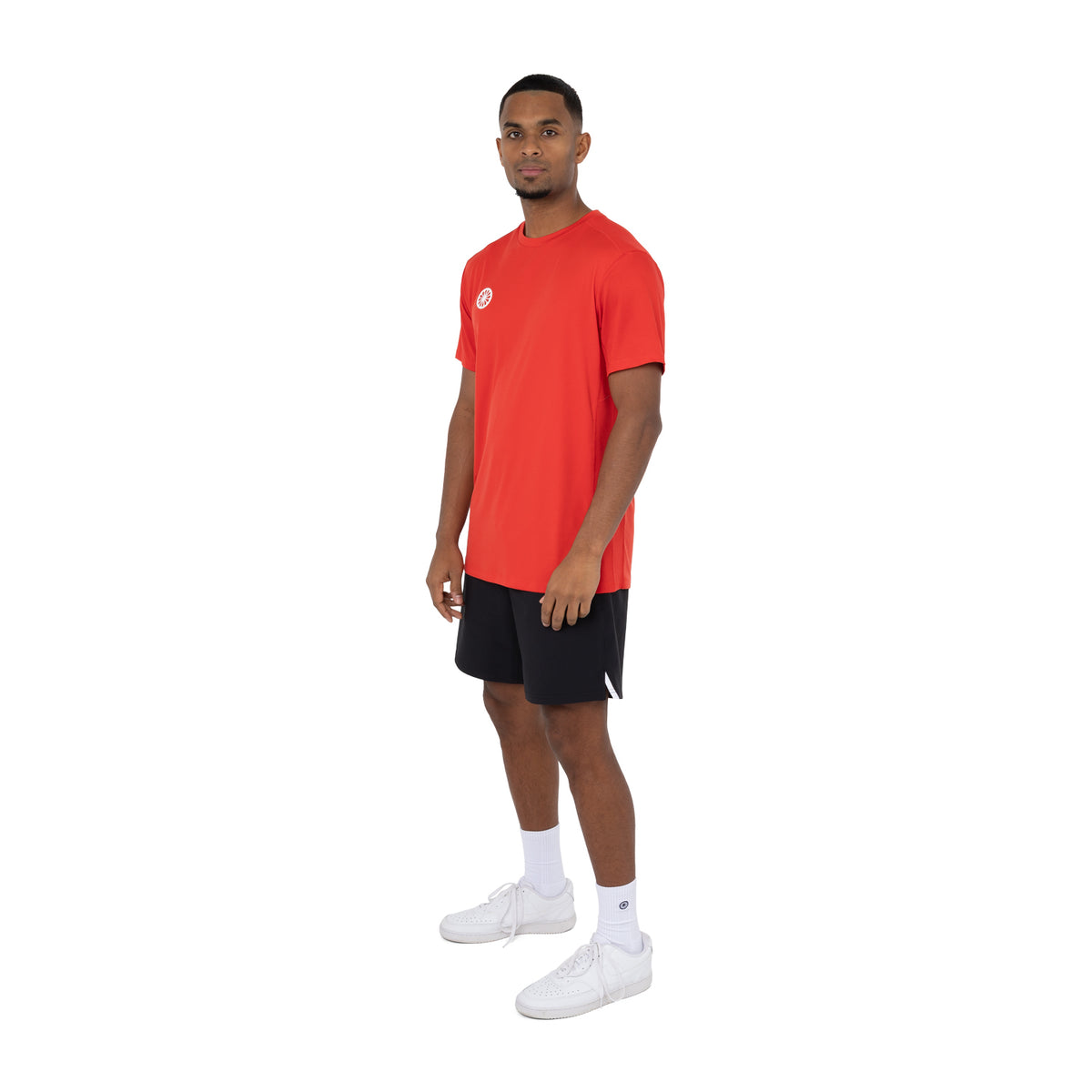 Men agility tee in rood (Ruby Red) – foto 6