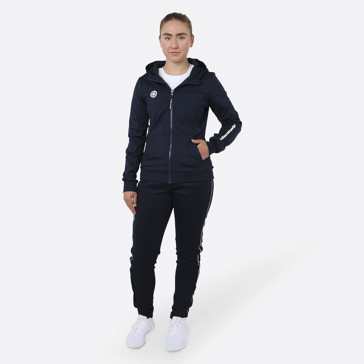 Women hooded jacket in blauw (Navy) – foto 5