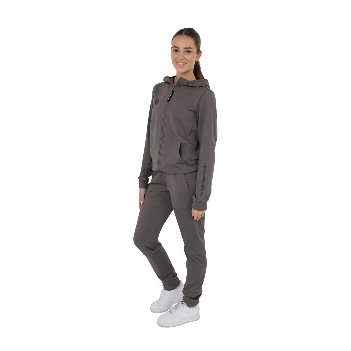 Women hooded jacket in bruin (Walnut) – foto 7
