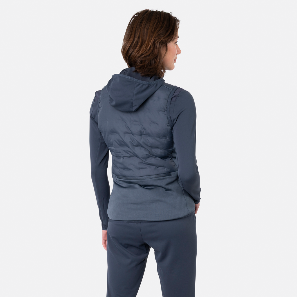 JDH Women hybrid padded gilet - Ink - model back