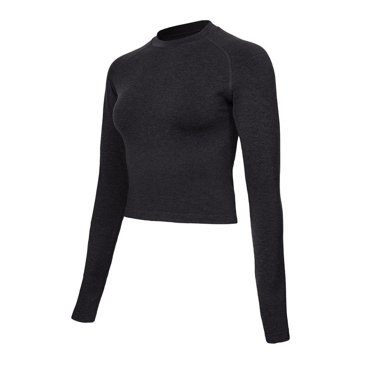 Women seamless longsleeve in zwart (Black) – foto 6